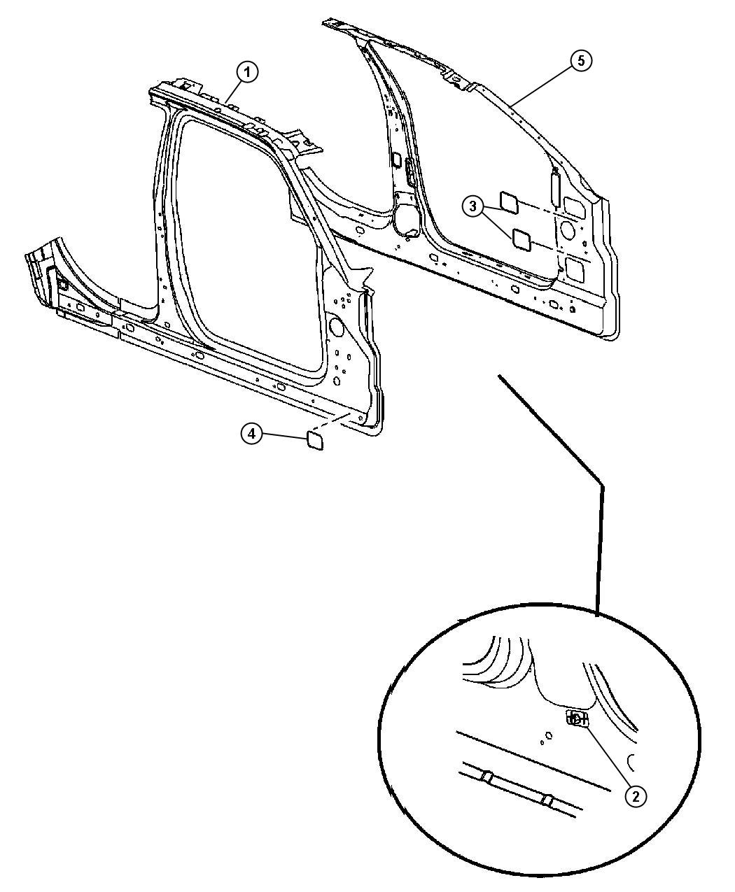 Diagram Front Aperture Panel. for your 2023 Dodge Durango SXT Plus  