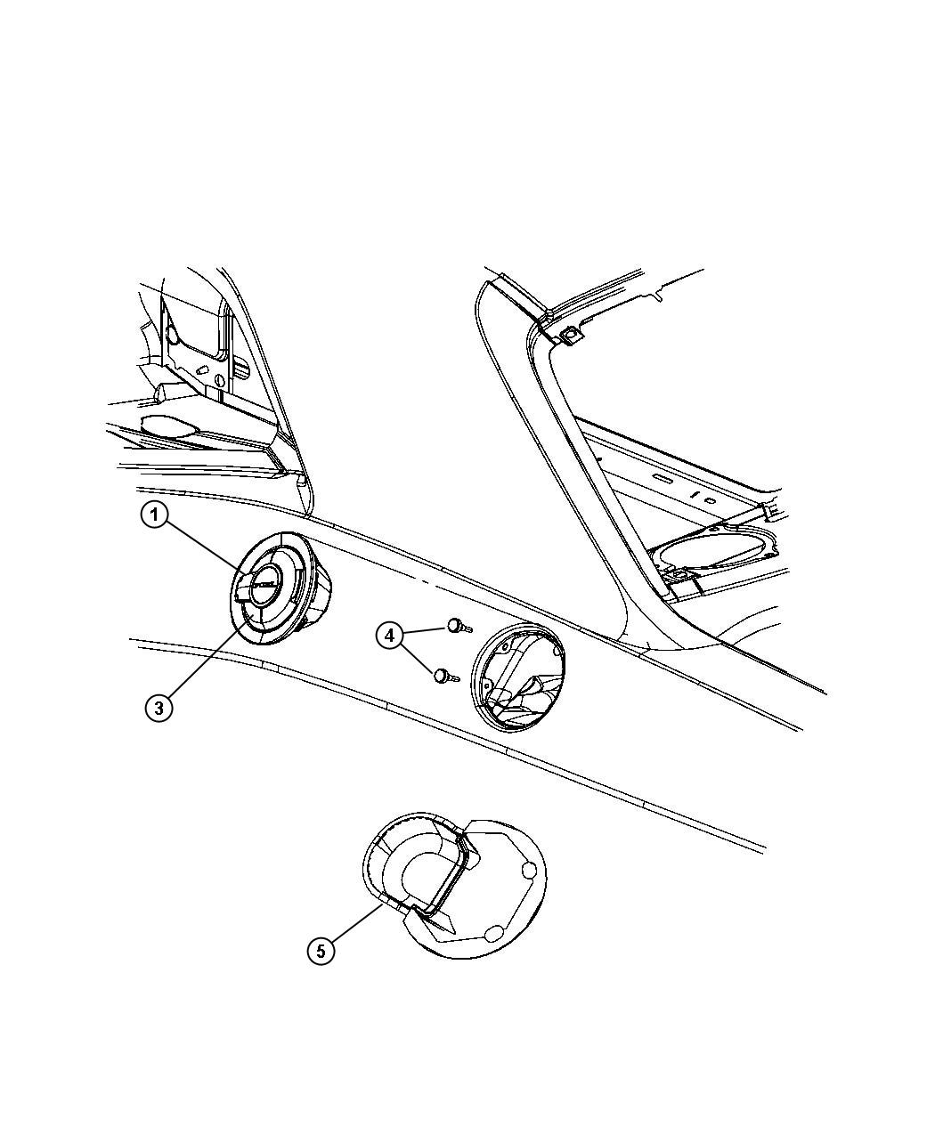 Diagram Fuel Filler Housing and Door. for your Chrysler 300  M