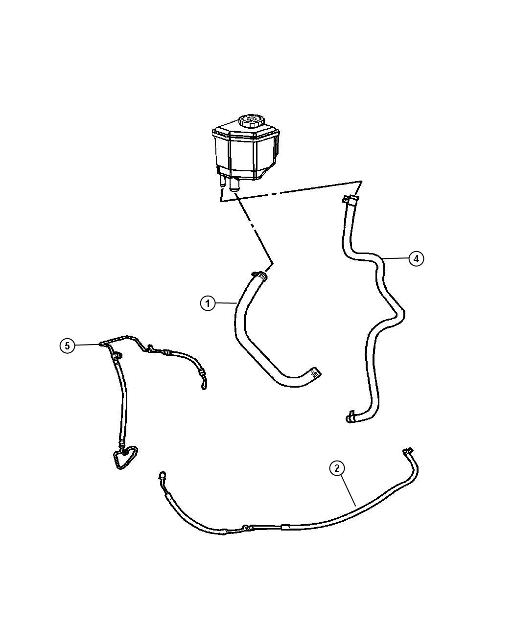 Diagram Power Steering Hoses. for your Dodge Charger  