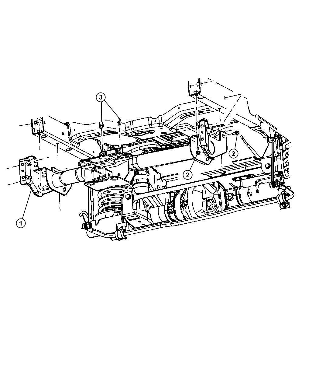 Diagram Tow Hooks and Hitches, Rear. for your Dodge Ram 1500  