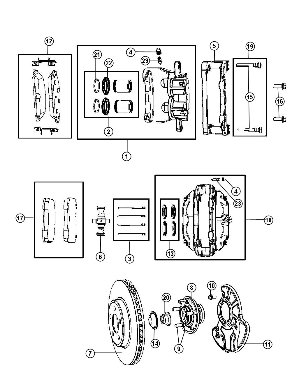 Brakes,Front,[RWD]. Diagram