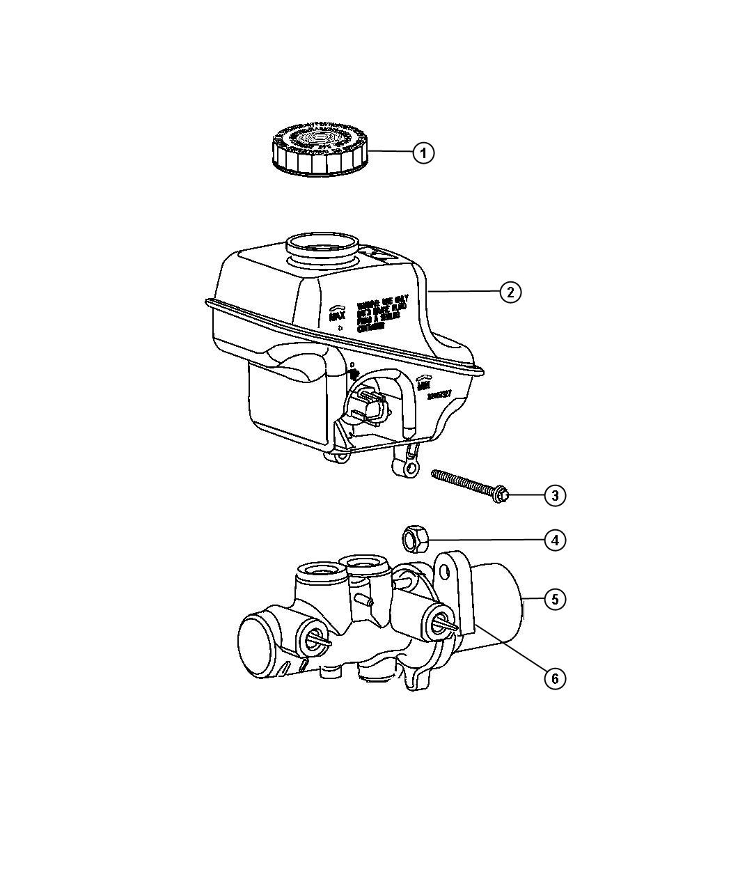 Diagram Master Cylinder,FWD/RWD/AWD. for your Chrysler