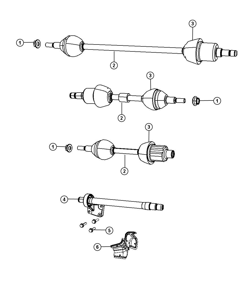 Diagram Shafts, Axle. for your 2002 Dodge Grand Caravan   