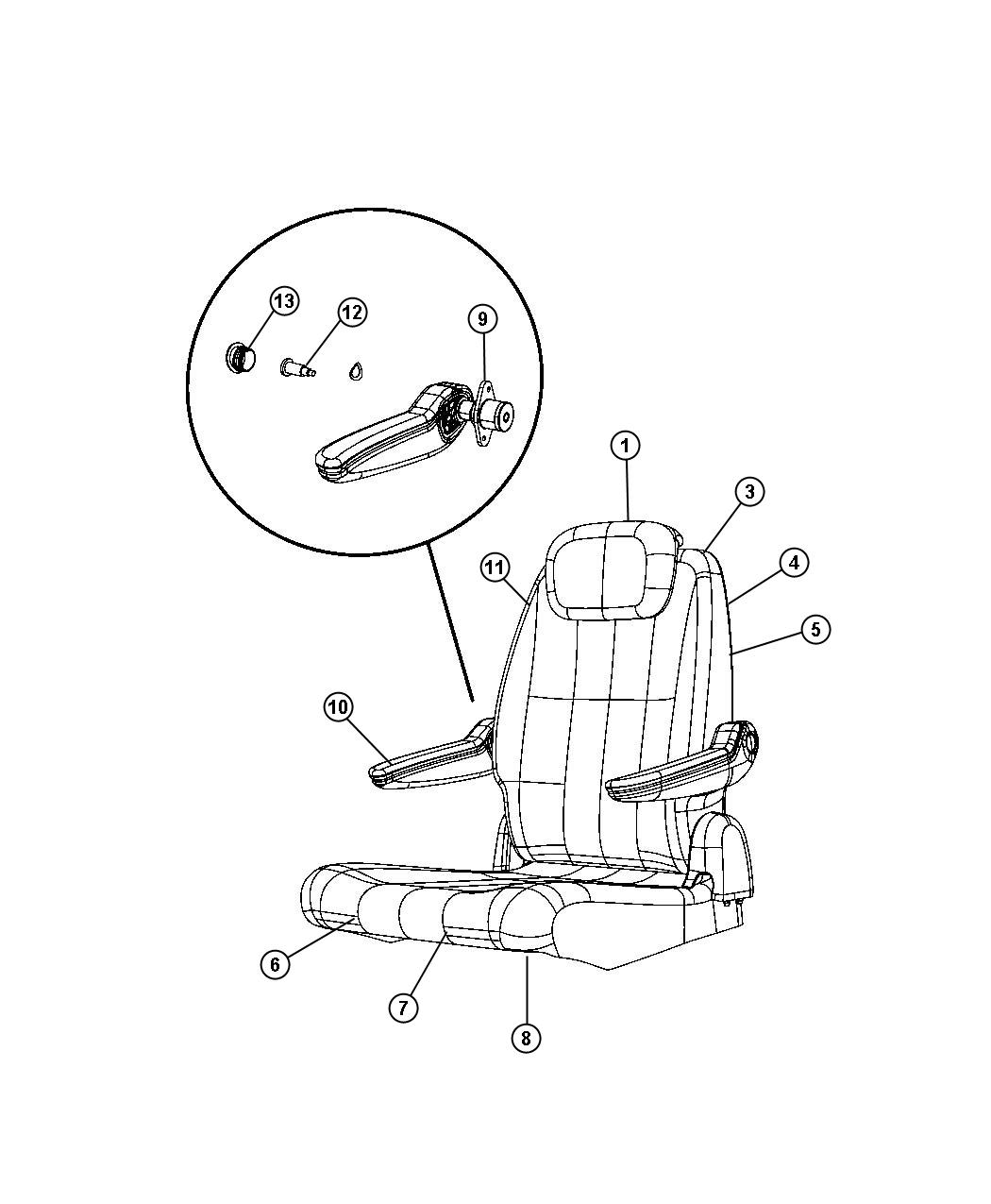 Diagram Rear Seat - Quad - Stow and Go - Trim Code [TL]. for your 1998 Chrysler Town & Country   