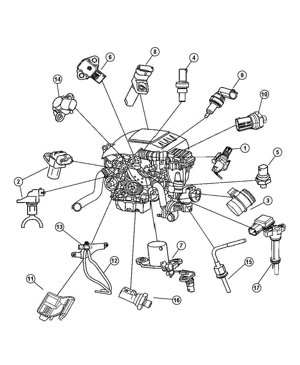 Diagram Sensors Engine. for your 1999 Chrysler 300 M  