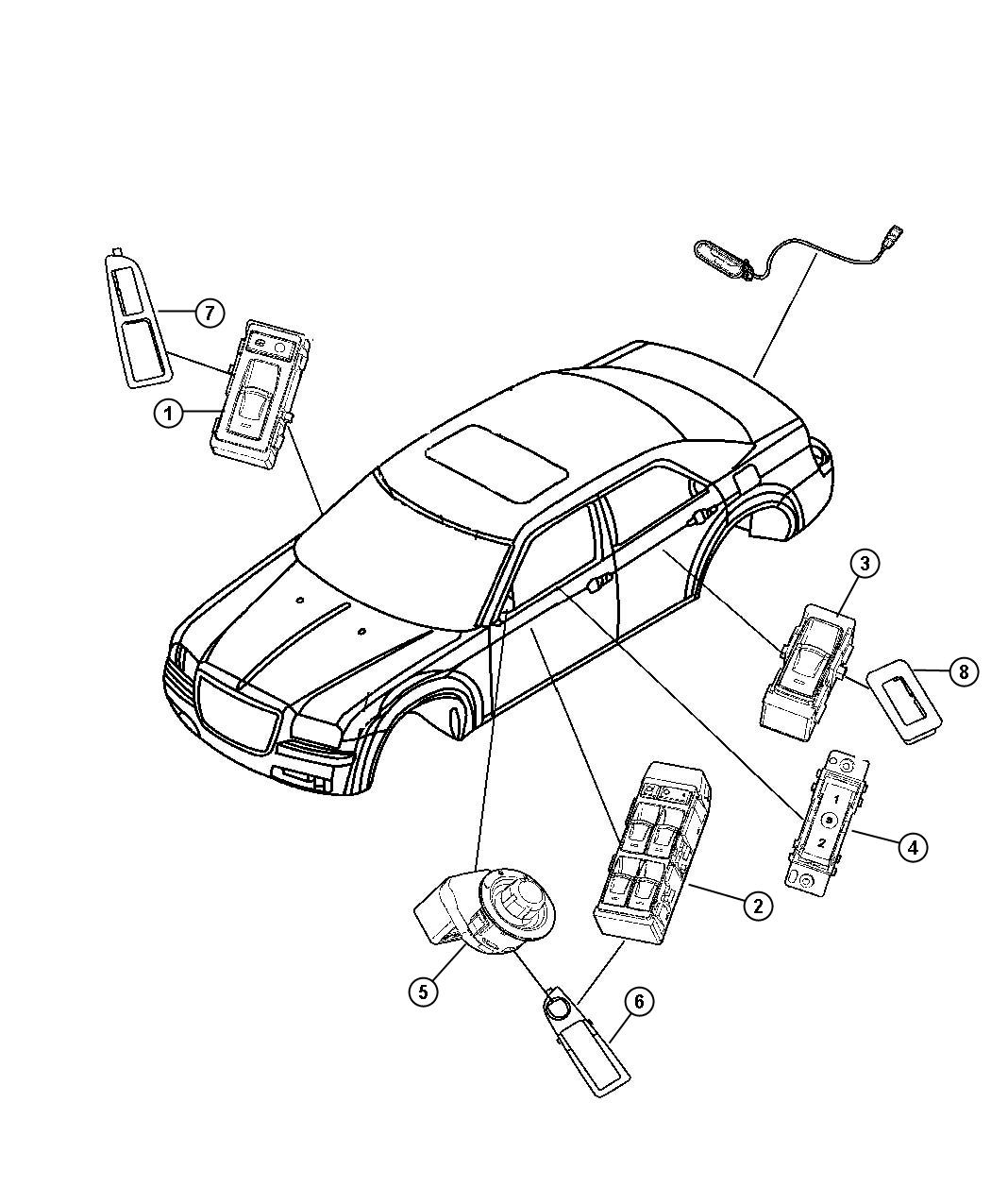 Switches Doors, Decklid, and Liftgate. Diagram