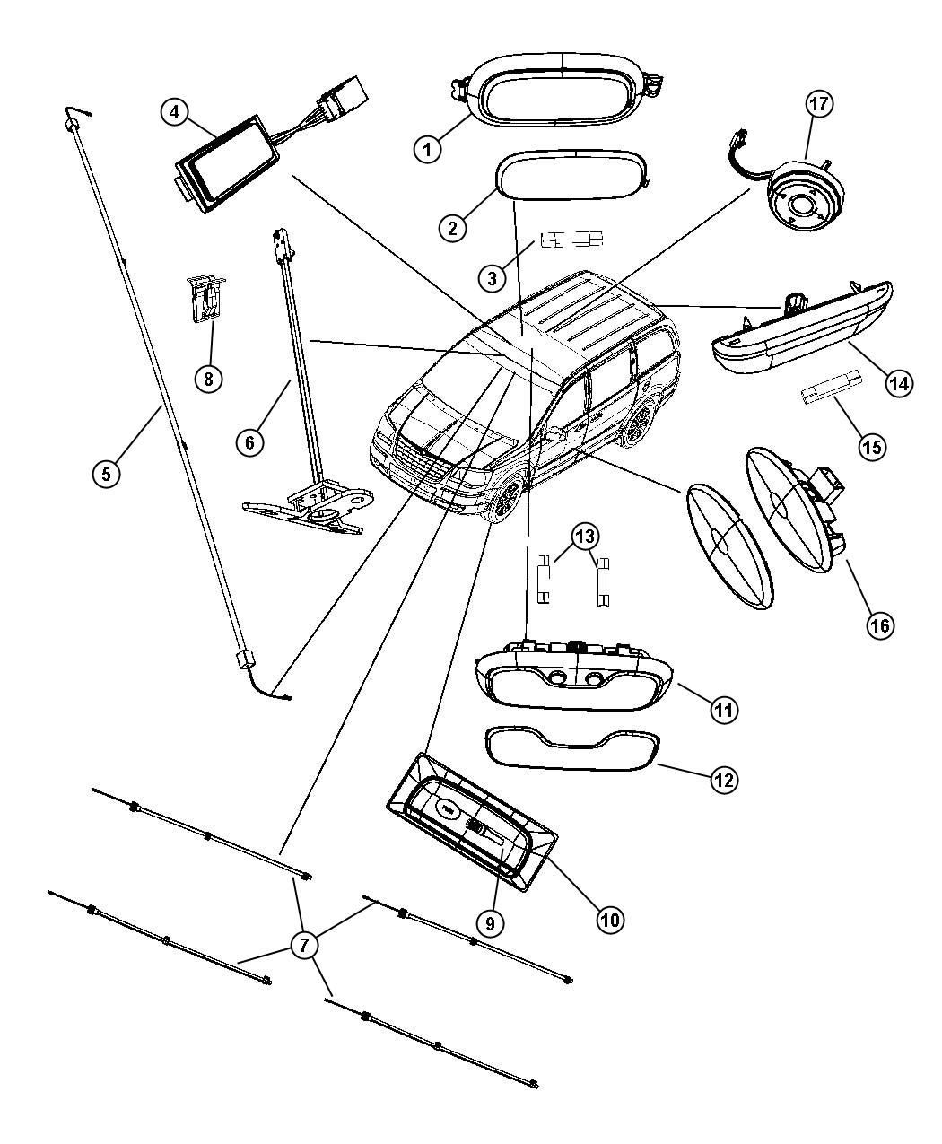 Diagram Lamps Interior. for your Chrysler 300 M 