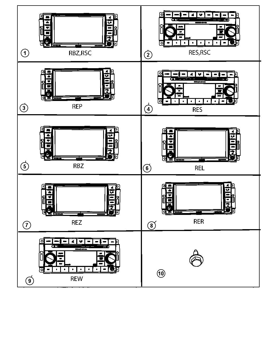 Diagram Radio. for your 2010 Chrysler Town & Country   