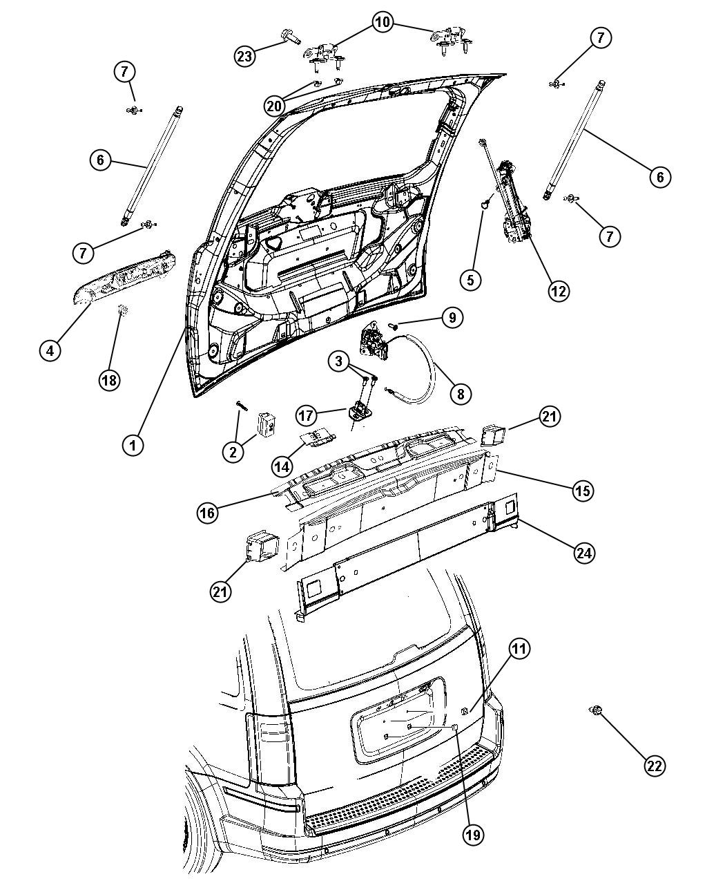 Diagram Liftgates. for your Chrysler