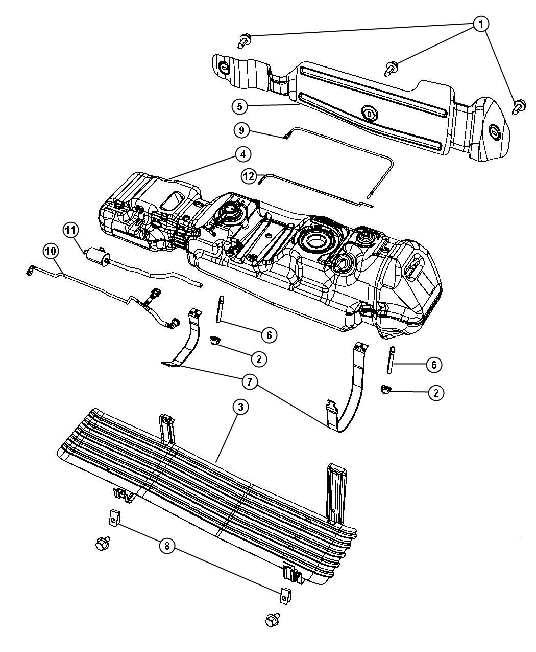 Diagram Fuel Tank, ALl Engines. for your Dodge Ram 3500  