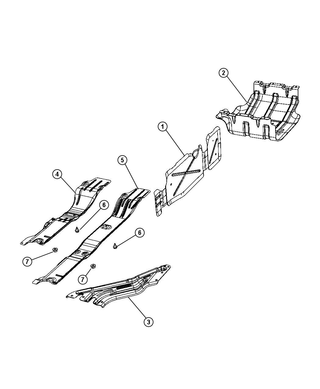 Diagram Under Body Protection. for your 2006 Ram 3500   