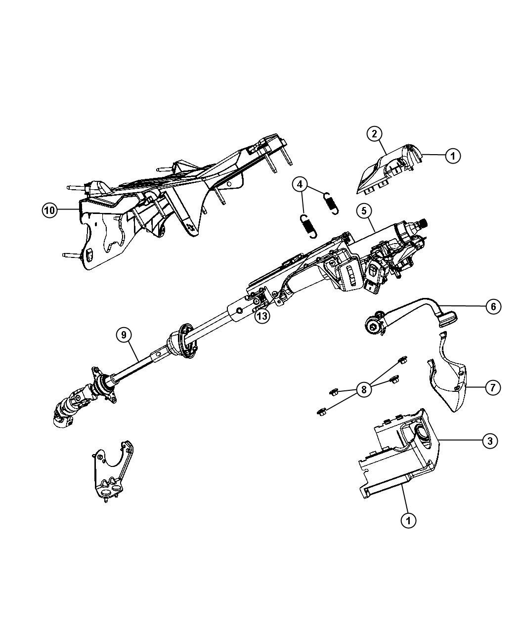 Steering Column. Diagram