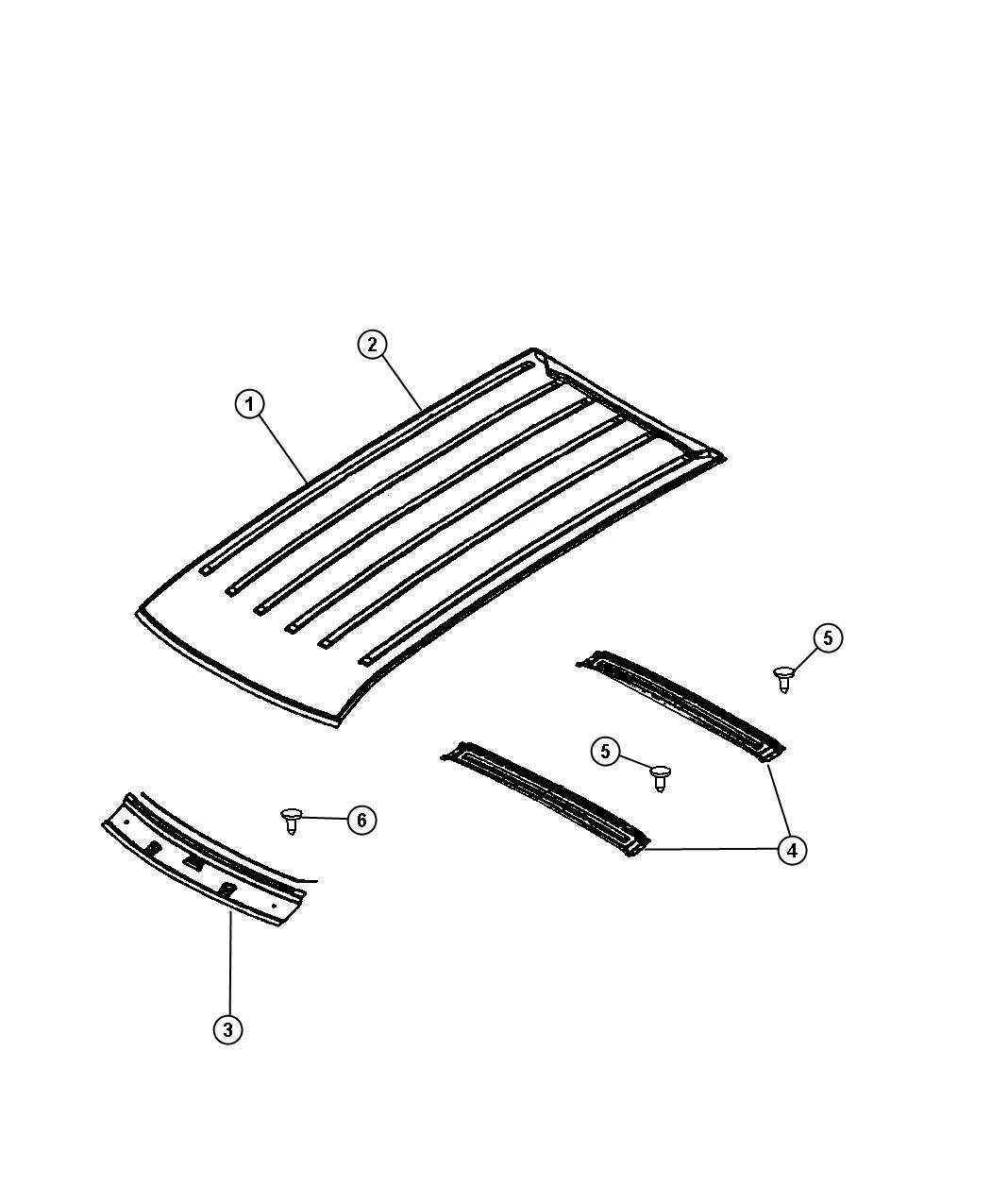 Diagram Roof Panel. for your 2007 Ram 3500   