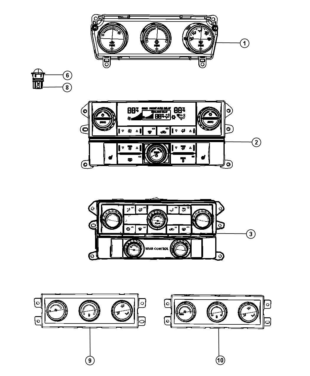 Diagram A/C and Heater Controls. for your Chrysler 300  M