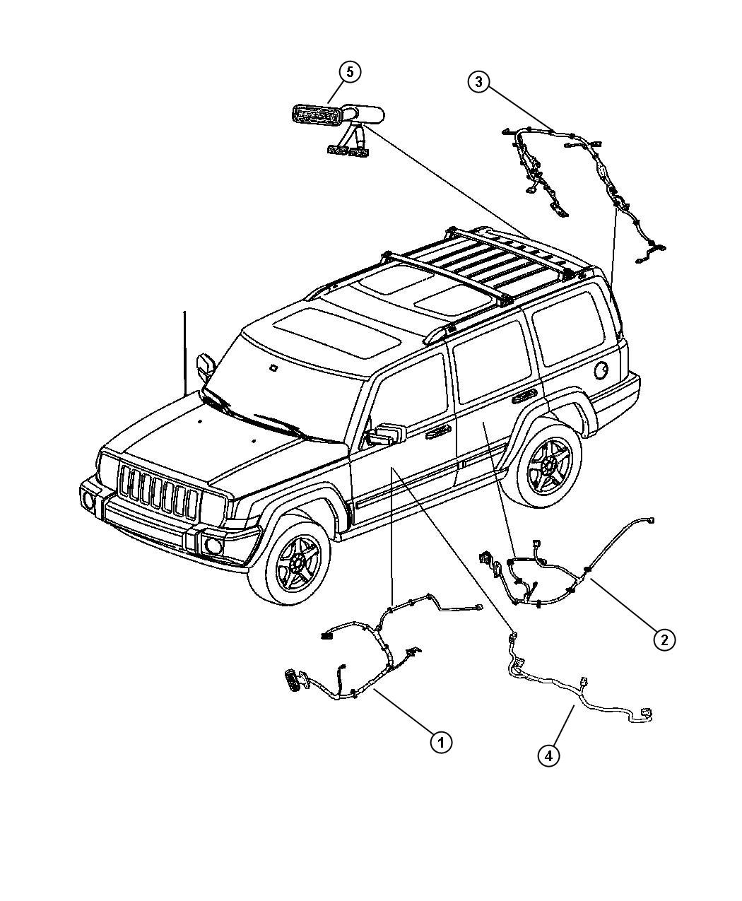 Diagram Wiring Door, Deck Lid, and Liftgate. for your Jeep