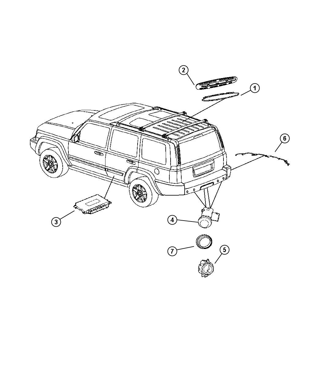 Diagram Park Assist. for your 2004 Ram 1500   