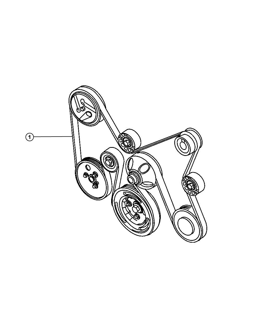 Diagram Belts, Serpentine and V-Belts. for your Chrysler Pacifica  