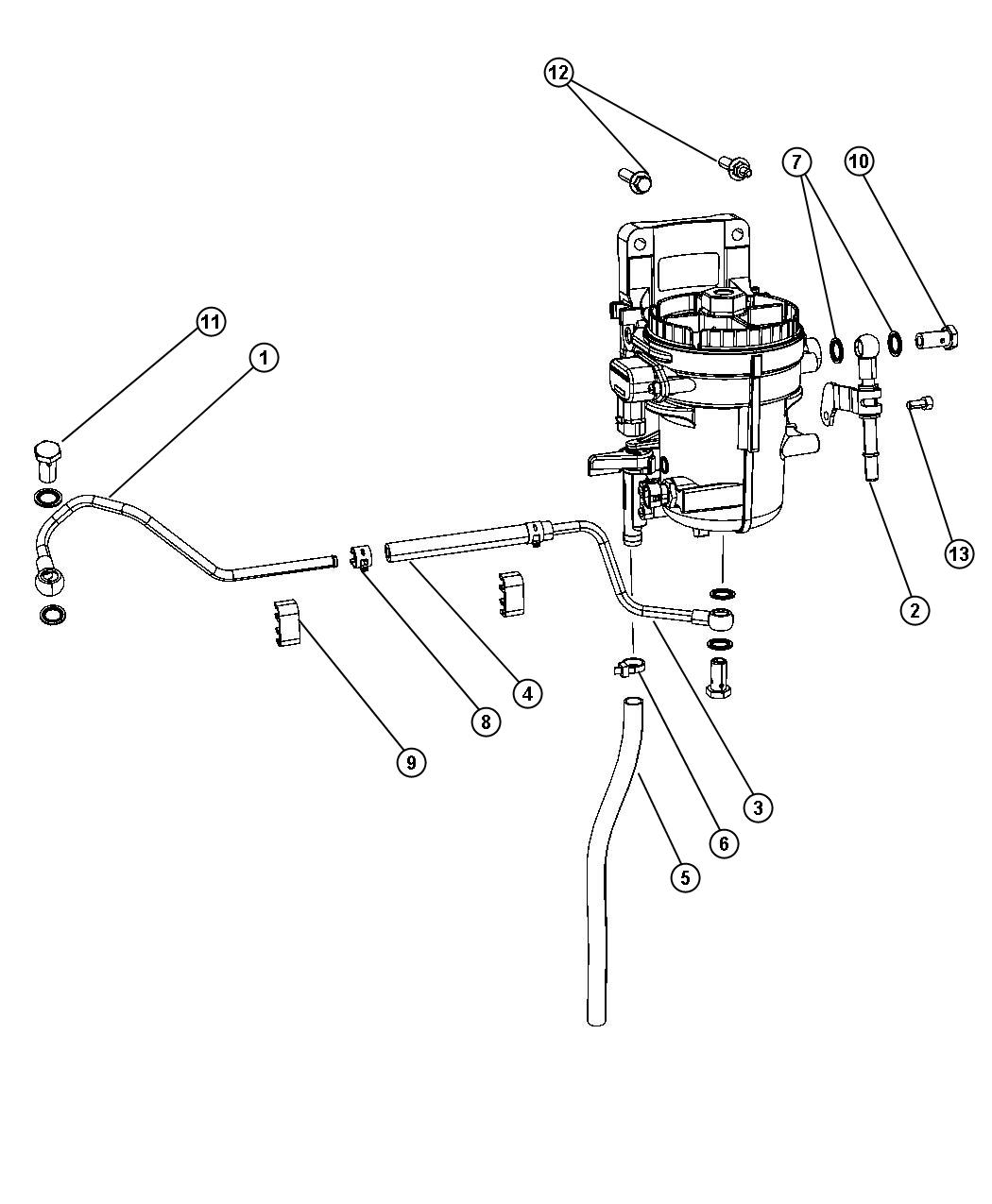 Diagram Fuel Filter Diesel 2 of 2. for your 2004 Dodge SPRINTER   