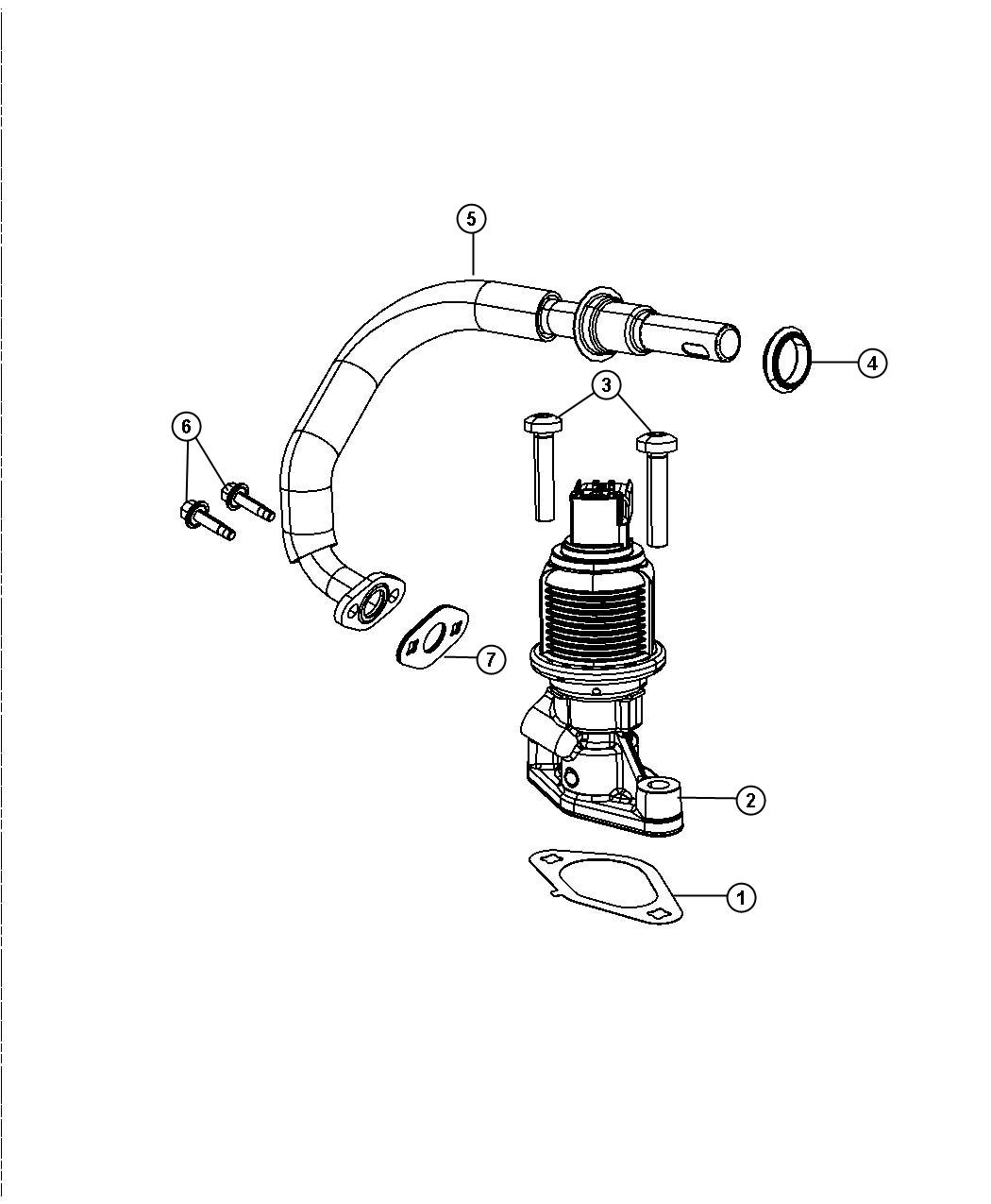 EGR Valve And Related Components. Diagram