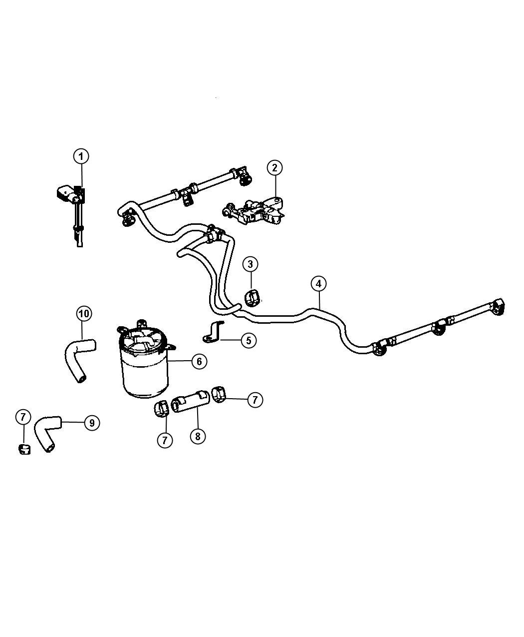 Diagram Fuel Filter. for your 2009 Dodge NITRO   