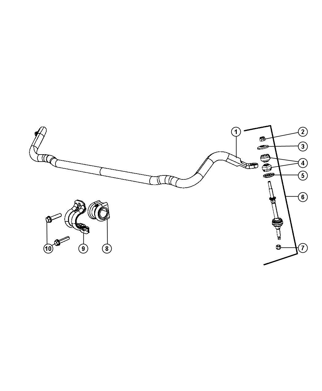 Diagram Stabilizer Bar,Front,. for your Chrysler 300  M