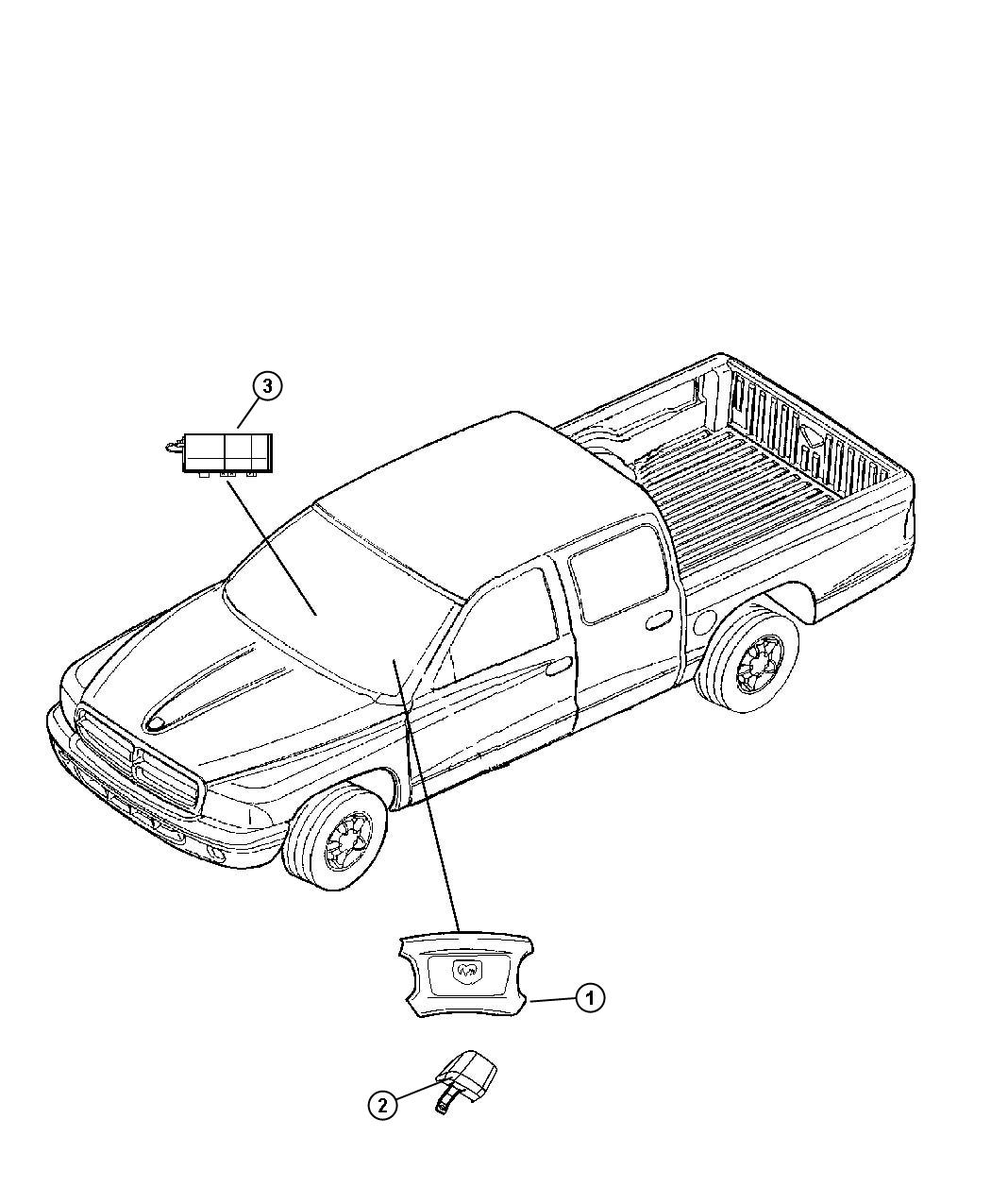 Diagram Air Bags Front. for your 2007 Dodge Ram 3500   