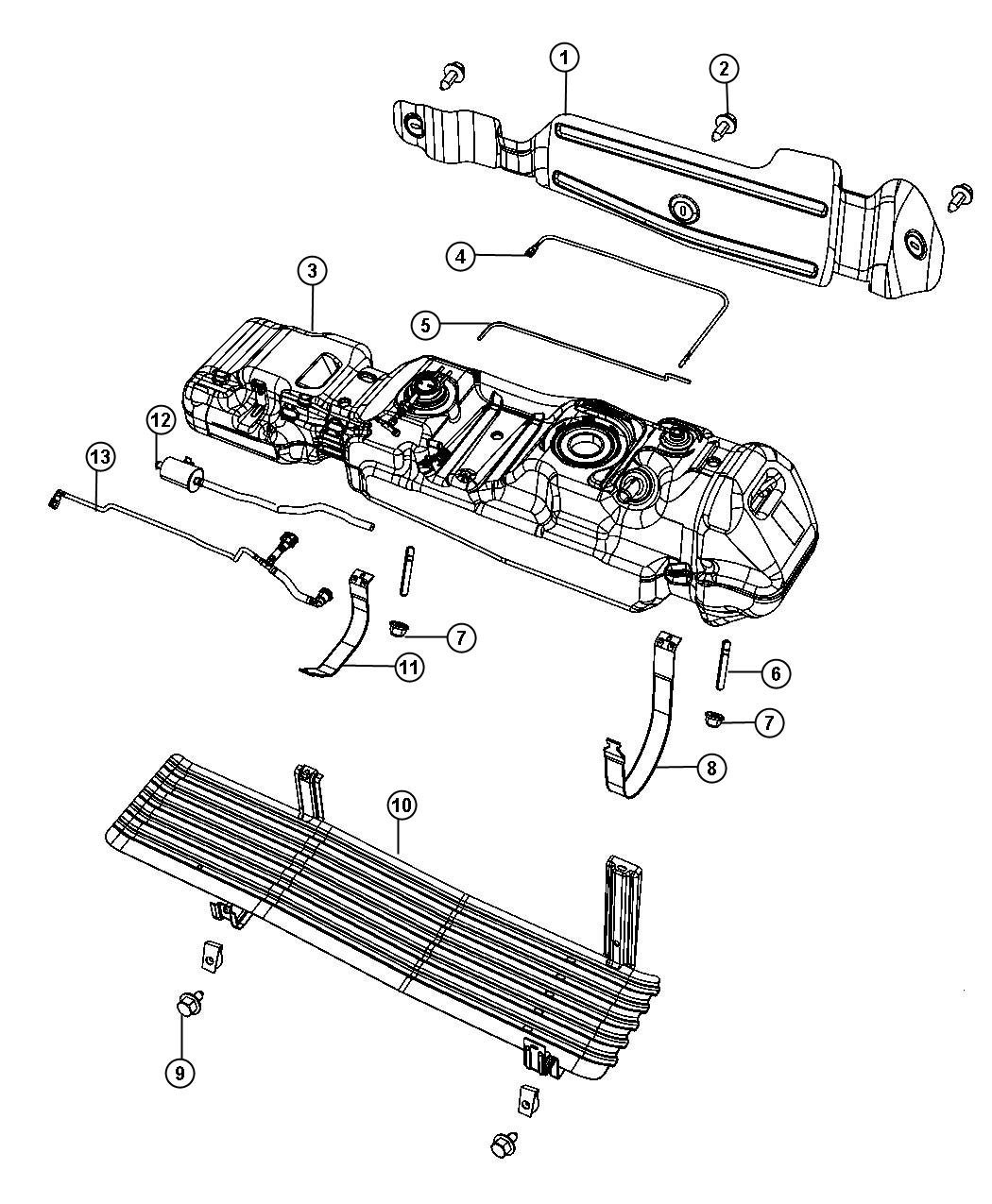 Diagram Fuel Tank. for your Dodge Ram 3500  