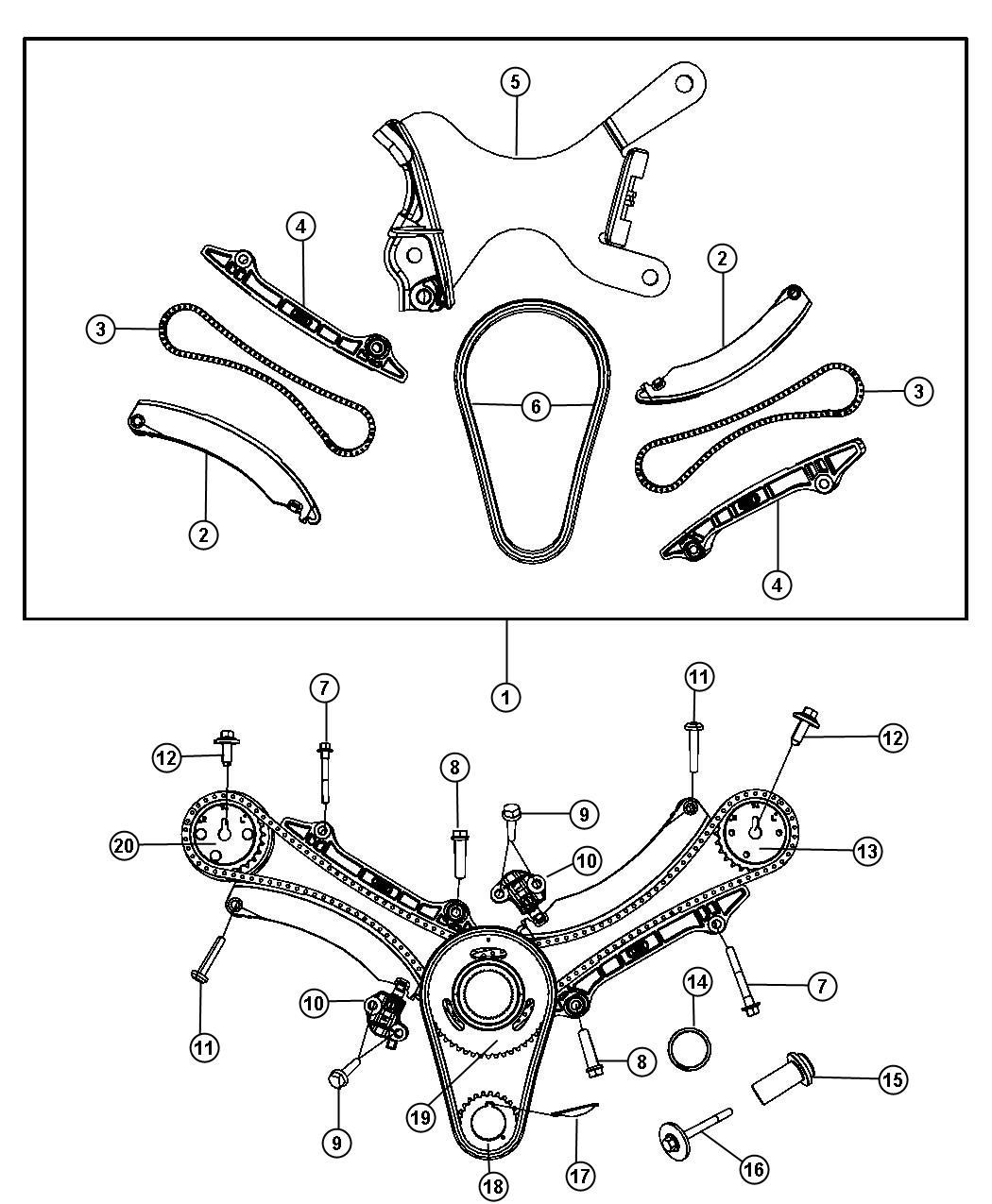 Diagram Timing System 4.7L [4.7L V8 Engine]. for your Dodge