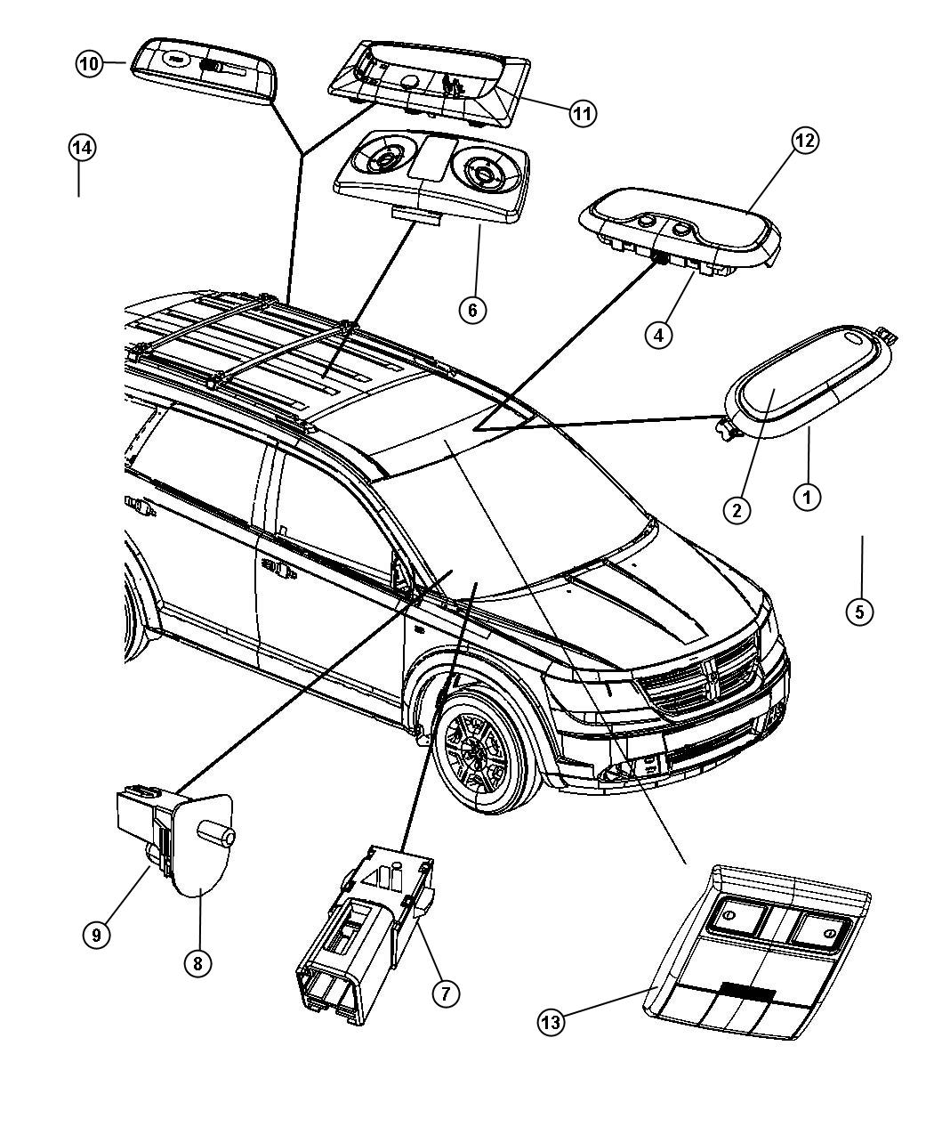 Diagram Lamps Interior. for your 2000 Chrysler 300  M 