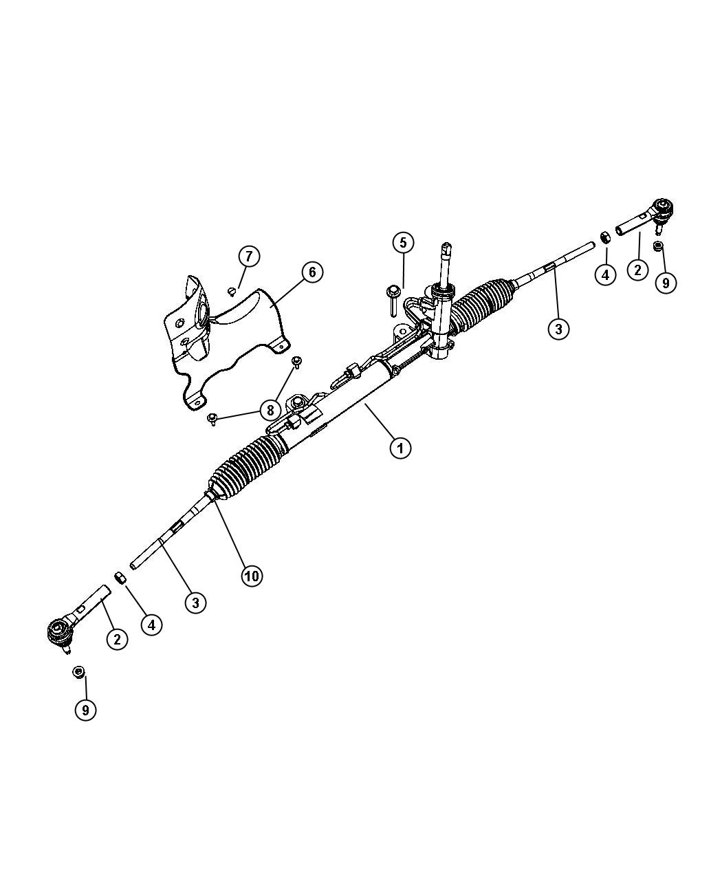 Diagram Steering Gear. for your 2007 Chrysler Crossfire   