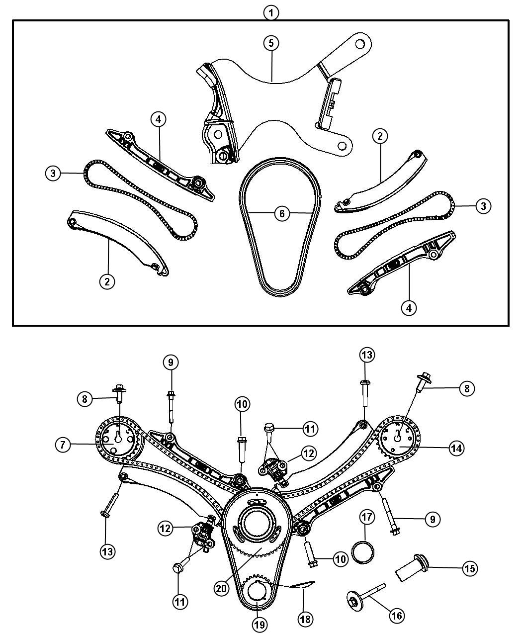 Diagram Timing System 4.7L [4.7L V8 Engine]. for your Dodge