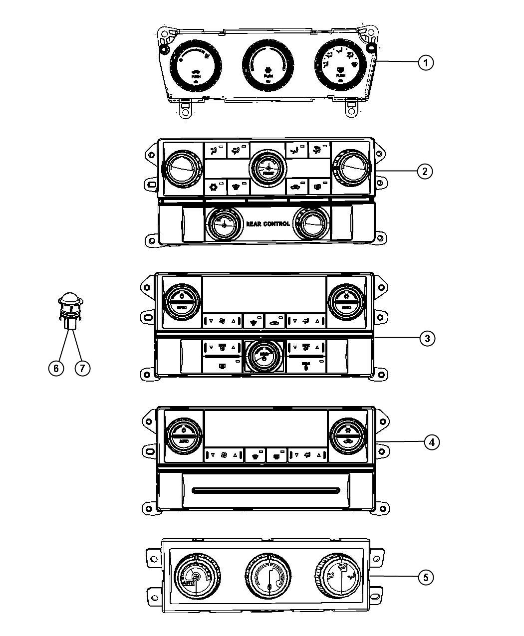 Diagram A/C and Heater Controls. for your Chrysler 300  M