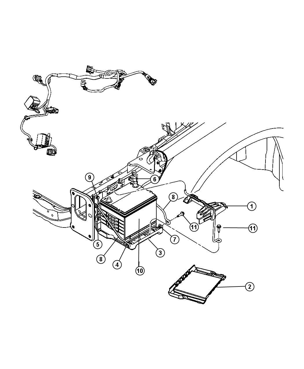 Chrysler Sebring Battery. Storage. Asia pacific BP86F101AA Chrysler