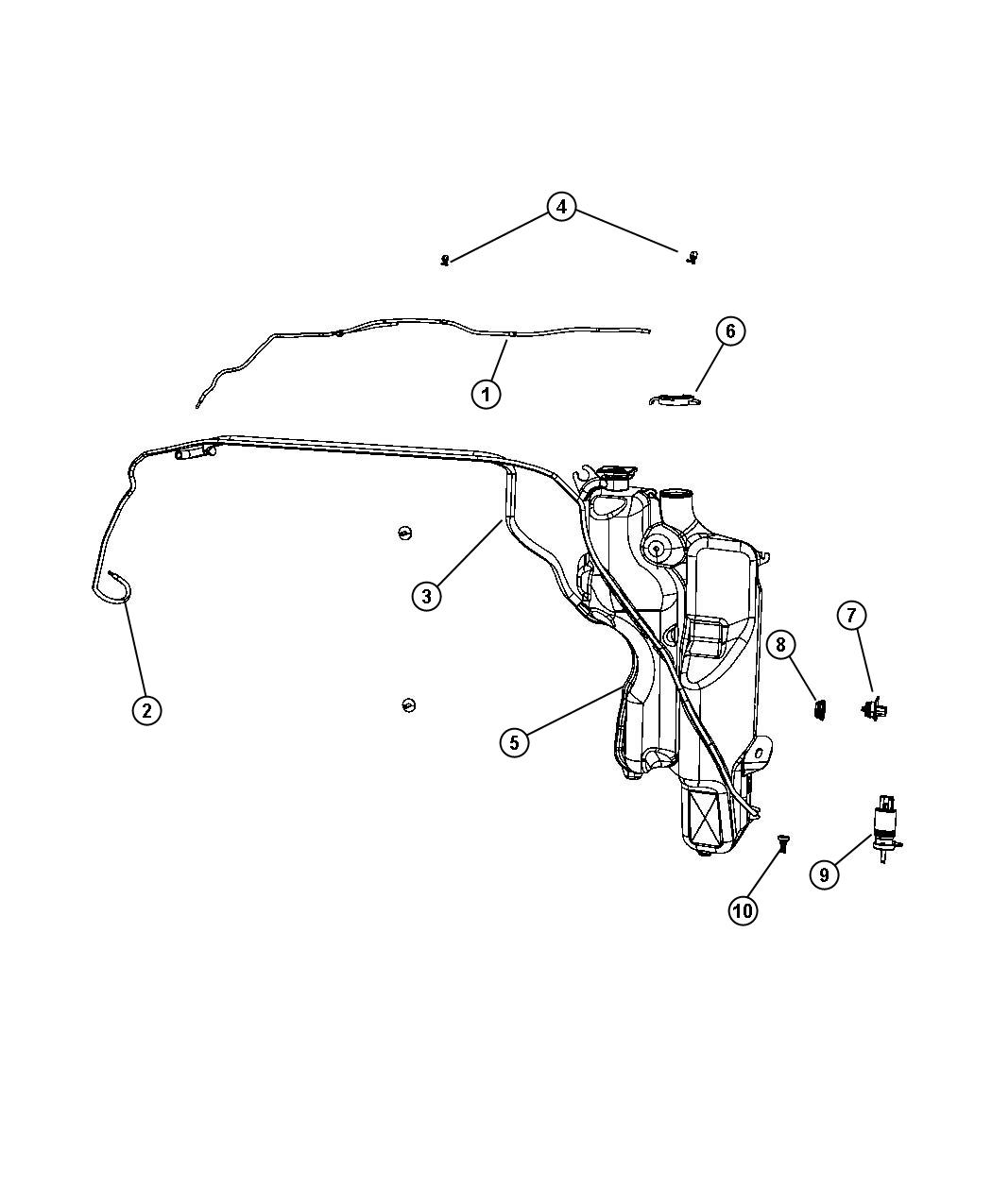 Front Washer System. Diagram