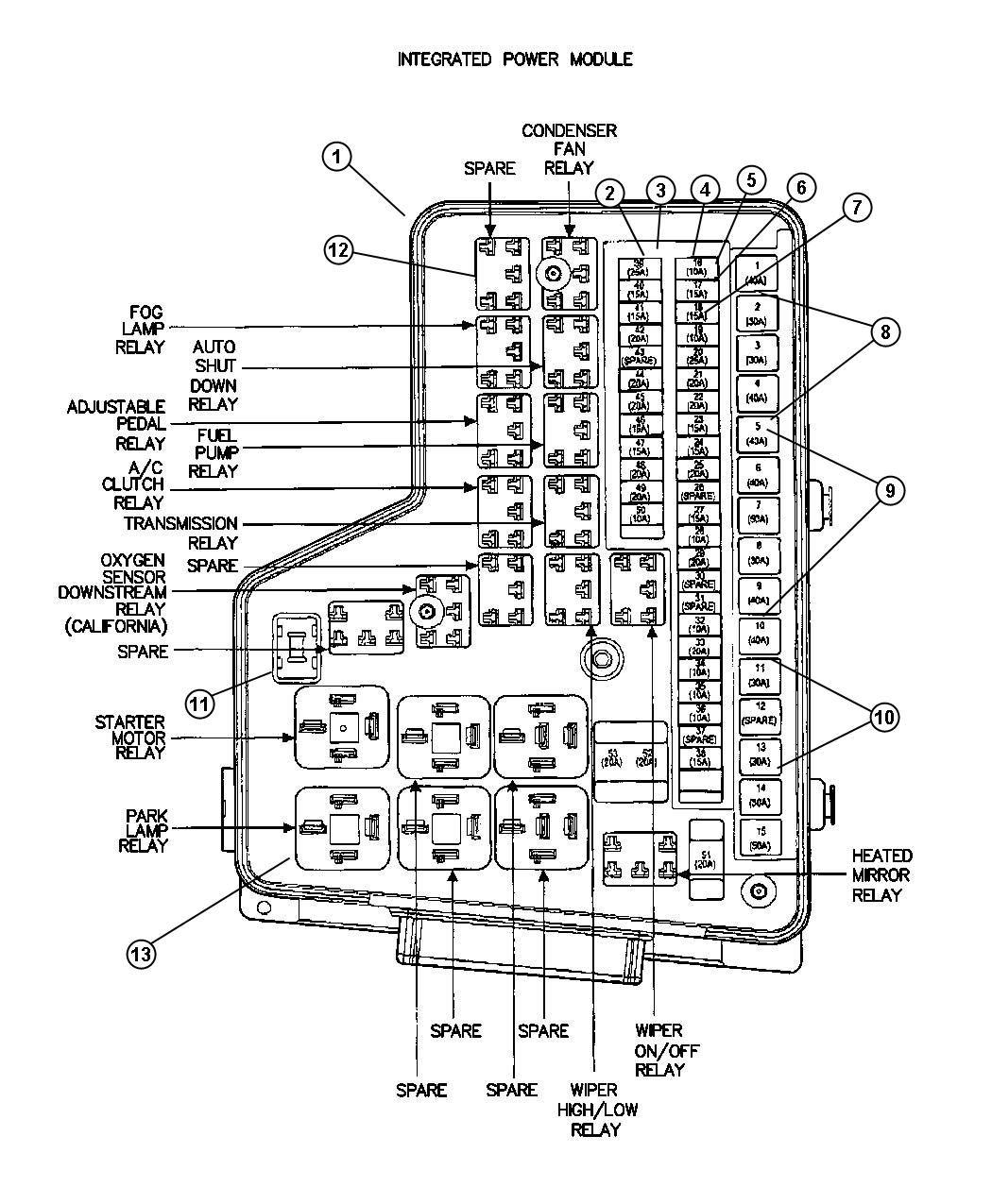 Diagram Power Distribution Center. for your 2013 Dodge Dart   