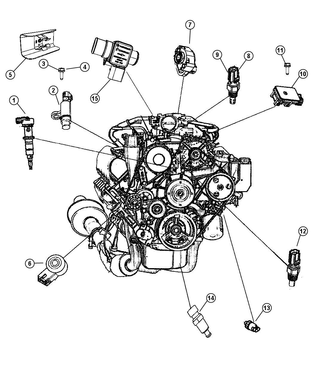 Diagram Sensors Gas Engine. for your Dodge Ram 1500  