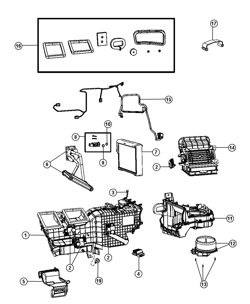 A/C and Heater Unit Auto Temperature Control. Diagram