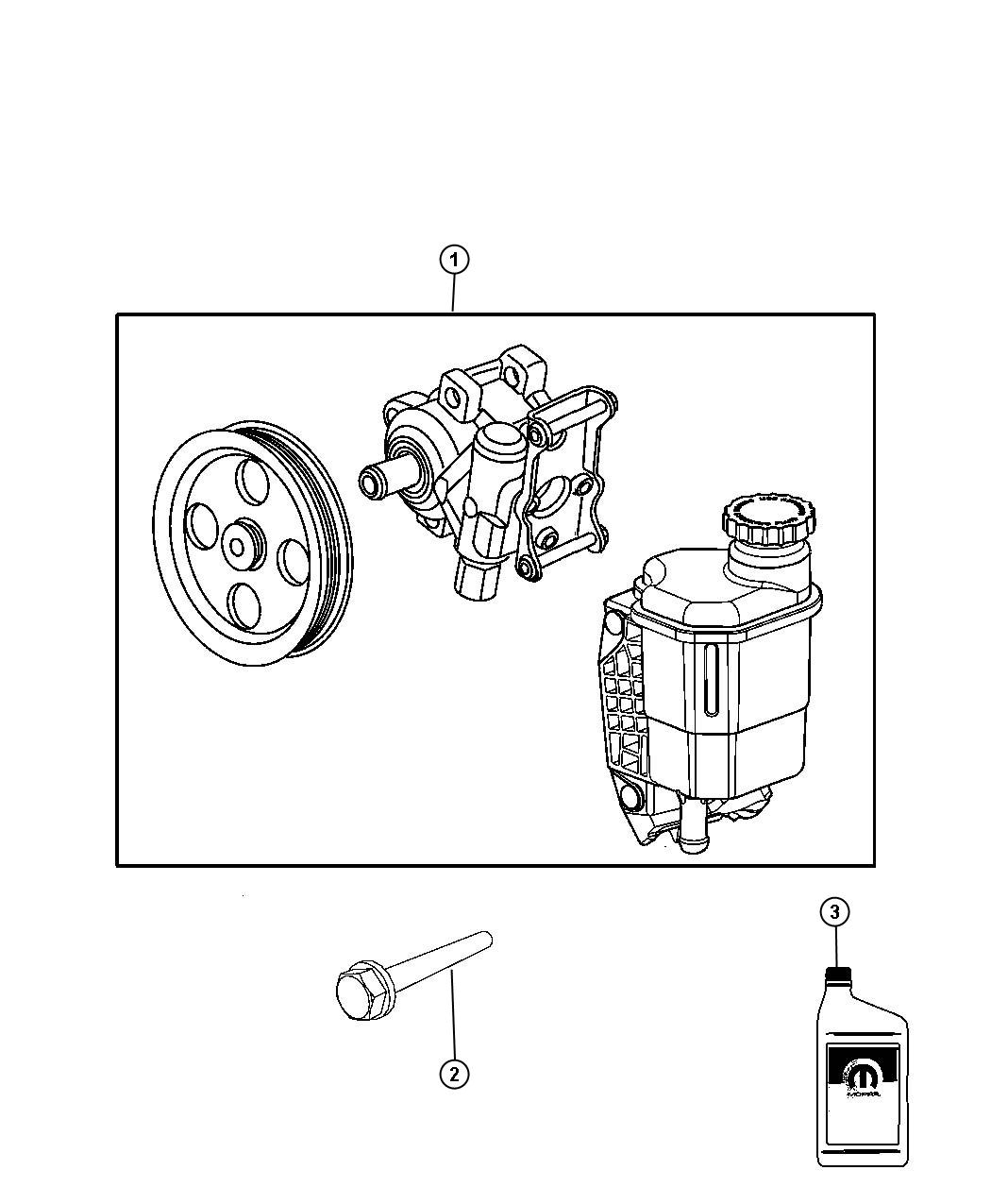 Diagram Power Steering Pump. for your 2003 Chrysler 300  M 