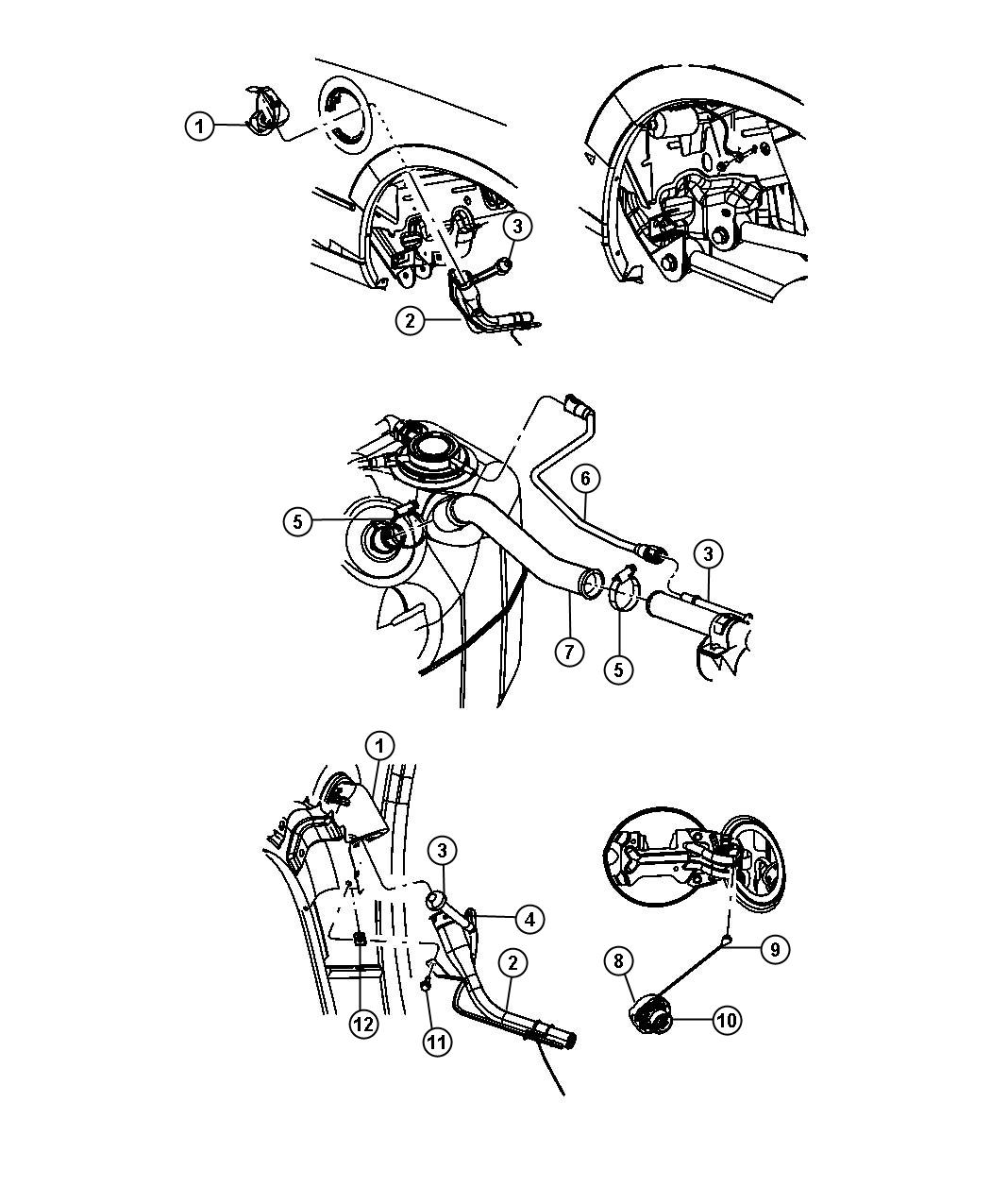 Diagram Fuel Filler Tube. for your Dodge Ram 1500  