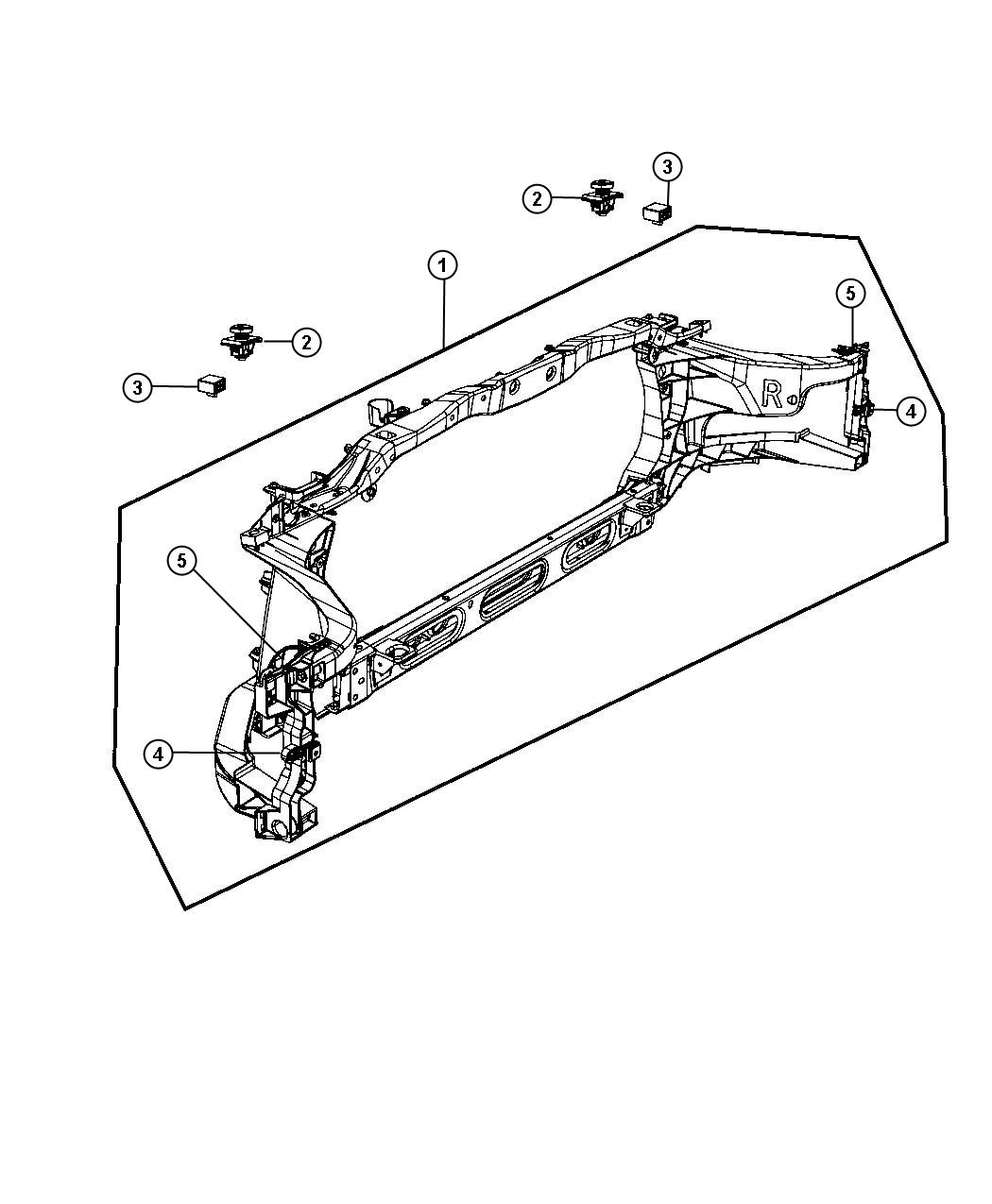 Diagram Radiator Support. for your Dodge Ram 1500  