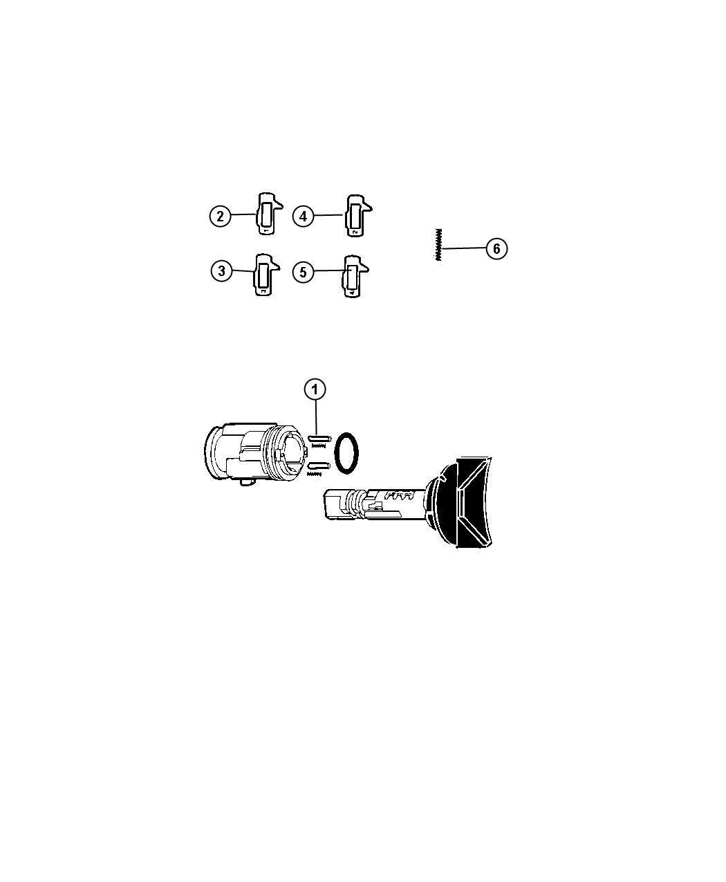 Diagram Ignition Lock Cylinder. for your Chrysler Sebring  