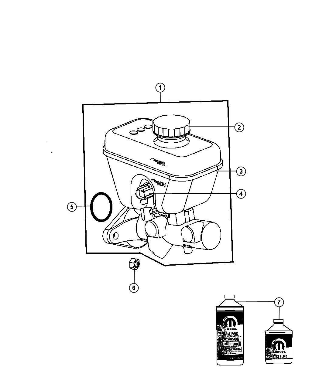 Diagram Master Cylinder,Brake. for your Jeep Commander  