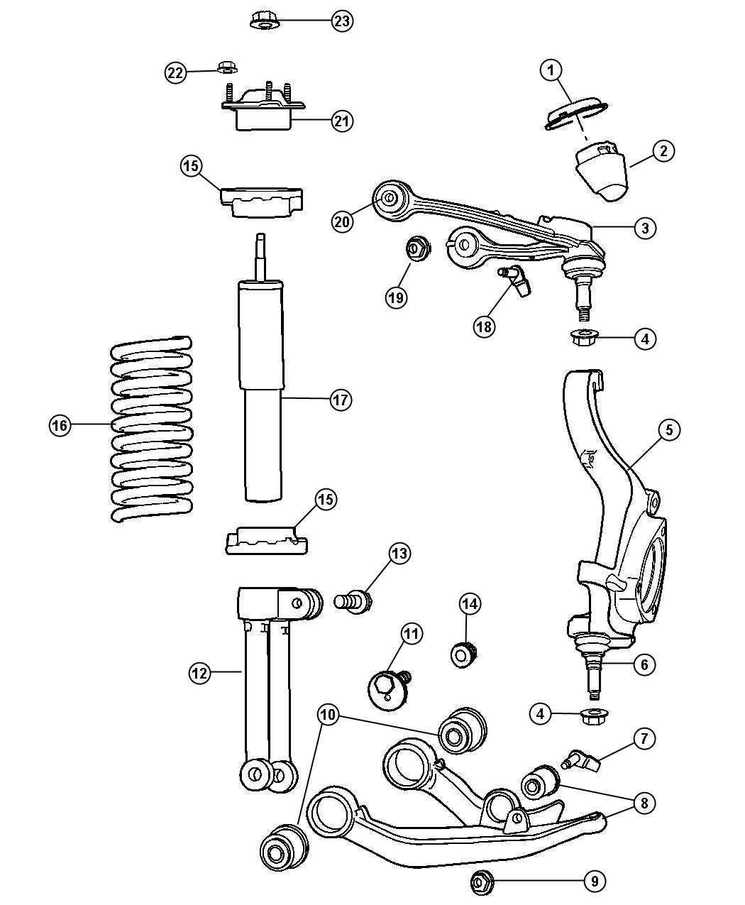 Diagram Suspension, Front. for your Jeep