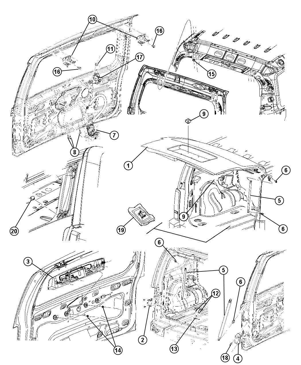 Diagram Liftgates. for your 2003 Chrysler 300  M 