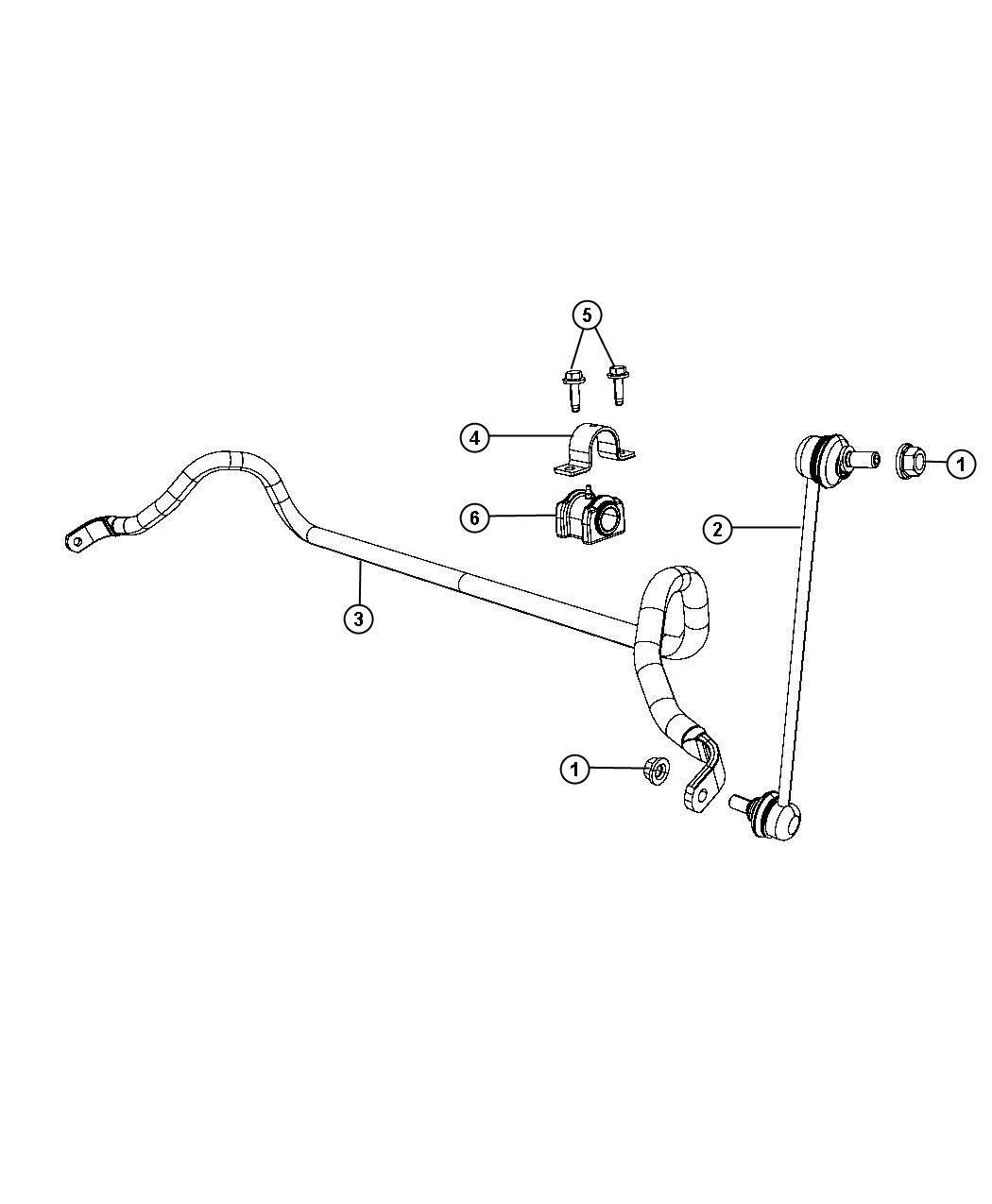 Diagram Stabilizer Bar, Front. for your Jeep Patriot  