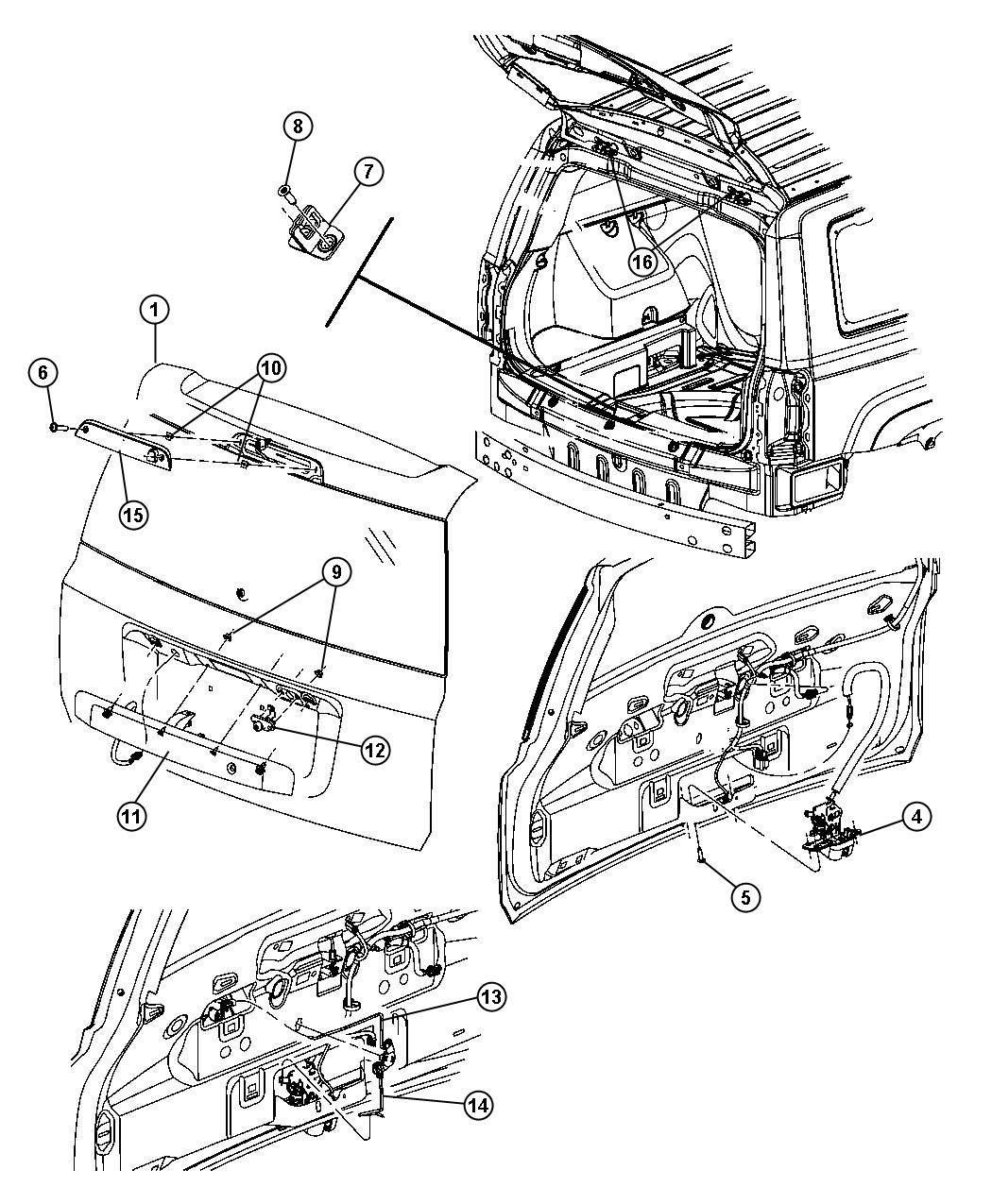 Diagram Liftgates,Patriot. for your Jeep