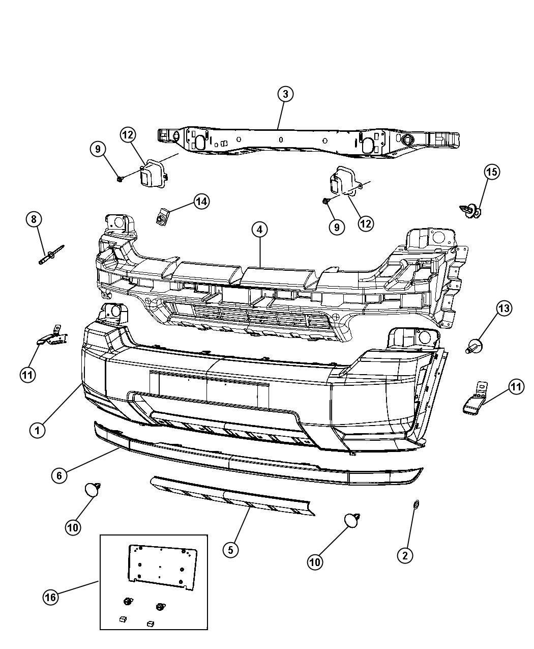 Diagram Fascia, Front. for your Jeep