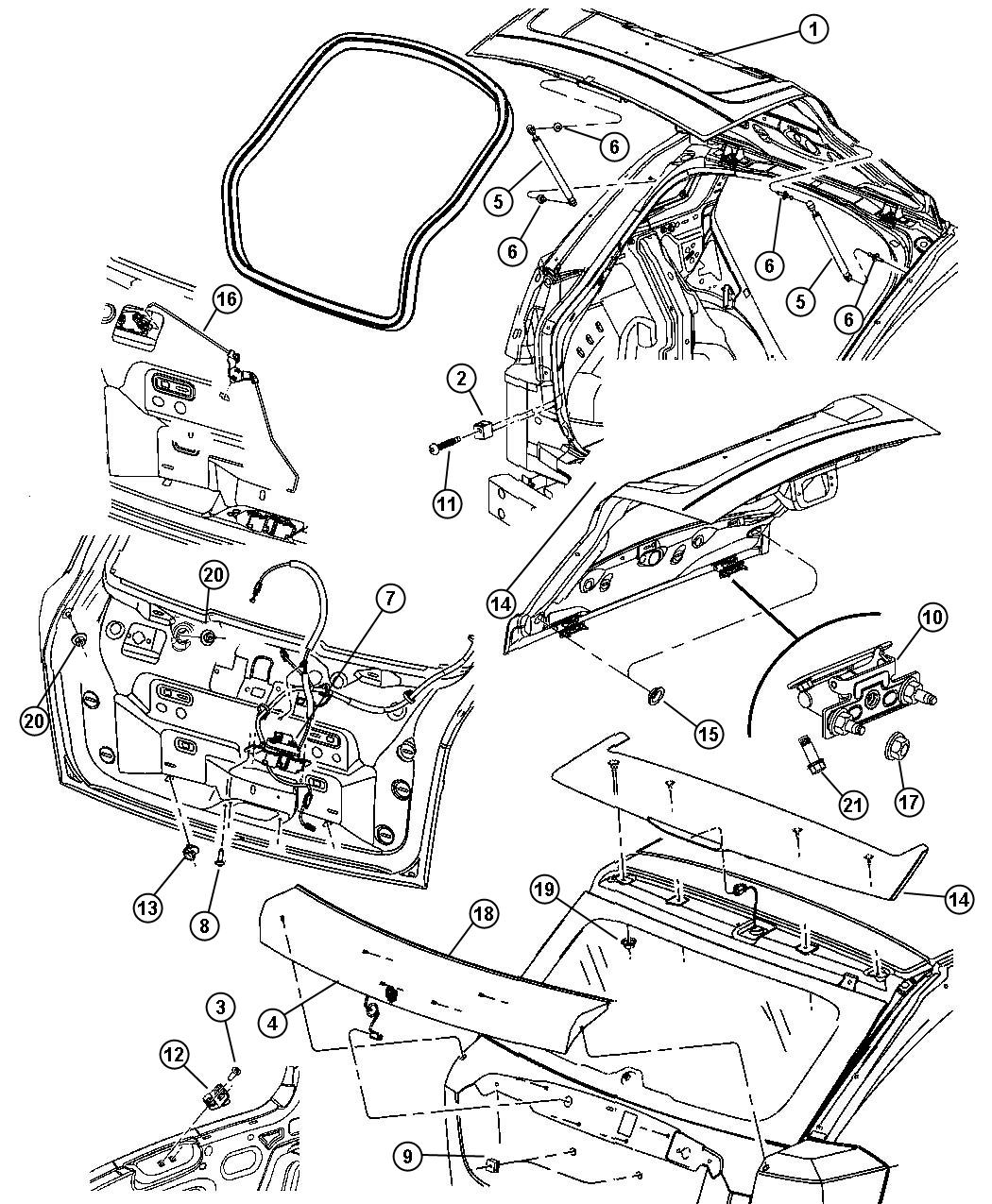 Diagram Liftgates. for your 2010 Dodge Caliber   