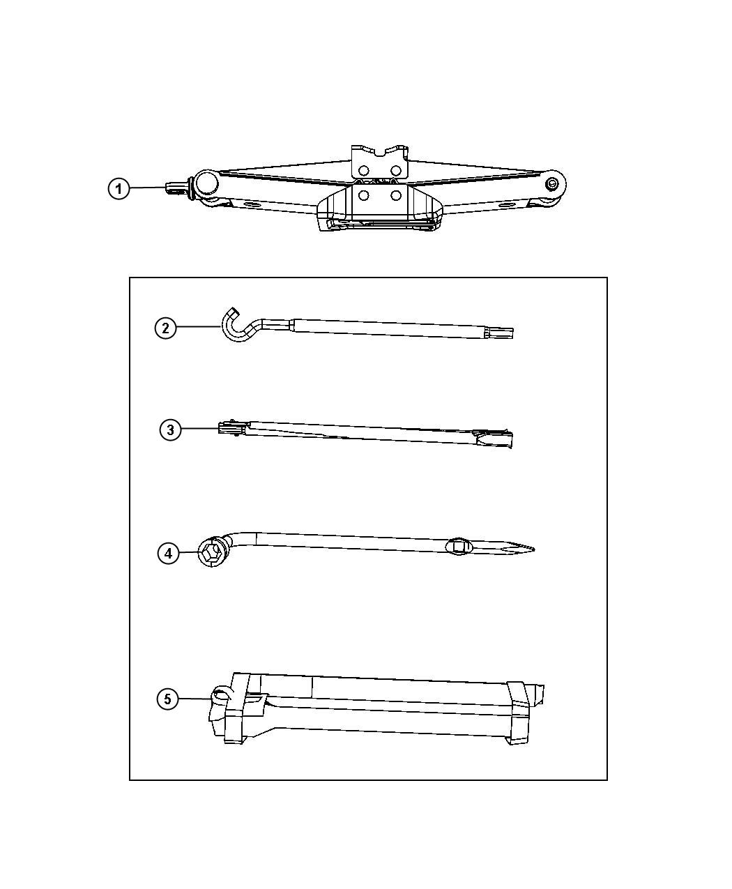 Diagram Jack Assembly And Tools. for your Jeep Grand Cherokee  