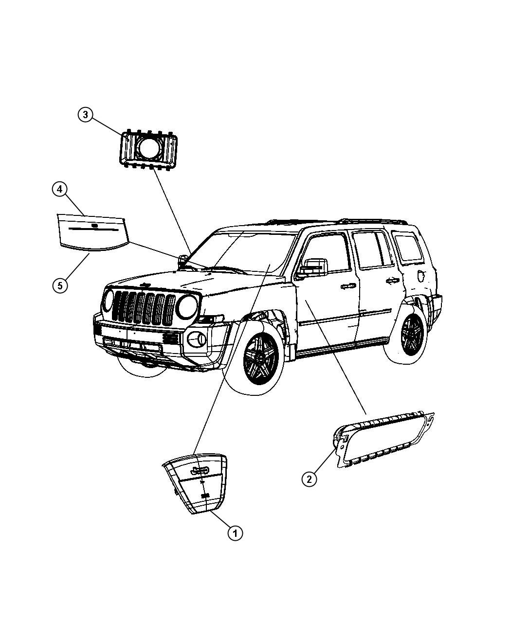 Diagram Air Bags Front. for your Chrysler 300  M